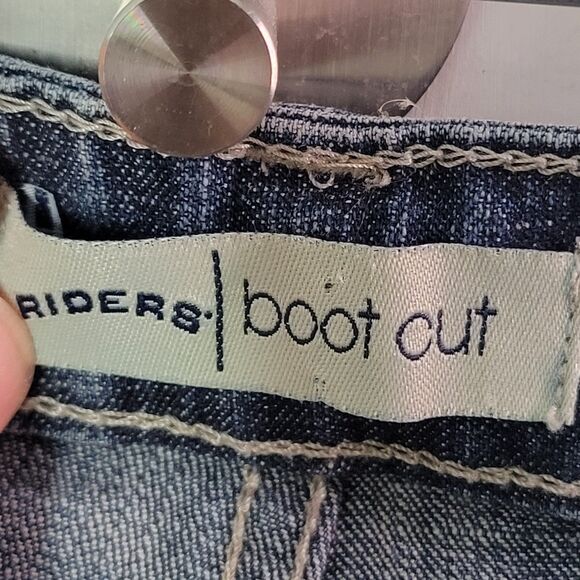 Riders by LEE Womens Size 14P Blue Solid Boot Cut Jeans - Picture 6 of 12